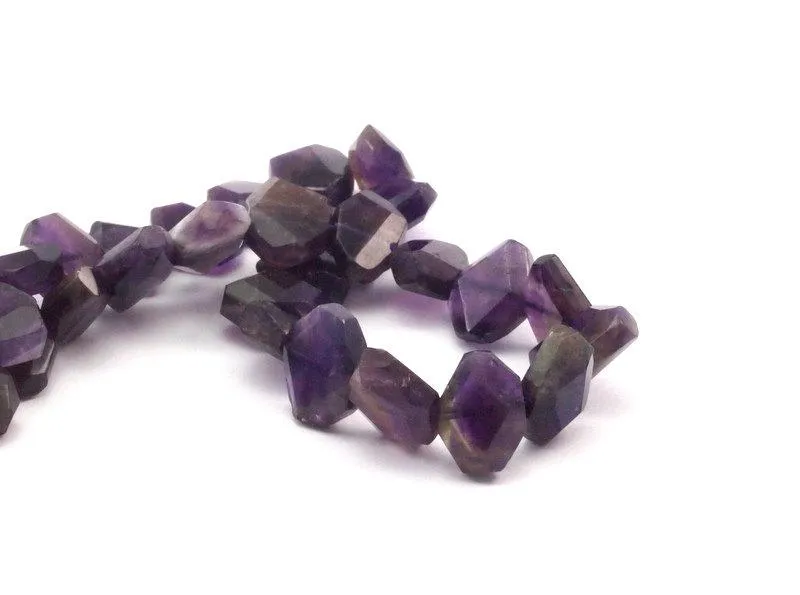 Amethyst 13mm  Faceted Gemstone Beads 15.5 Inches Full Strand T05