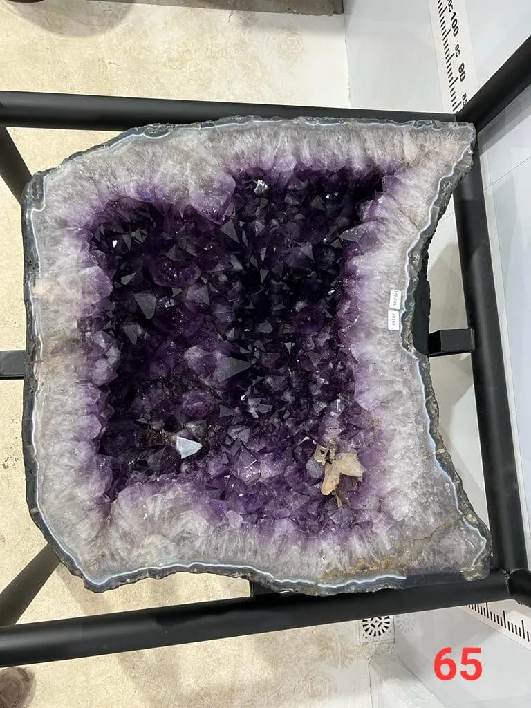 Amethyst Geode Table from Brazil with Custom Stand- 34 / 320 lbs