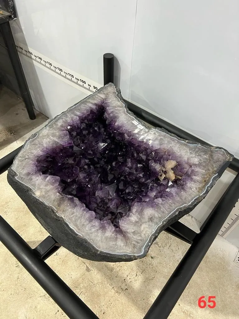 Amethyst Geode Table from Brazil with Custom Stand- 34 / 320 lbs