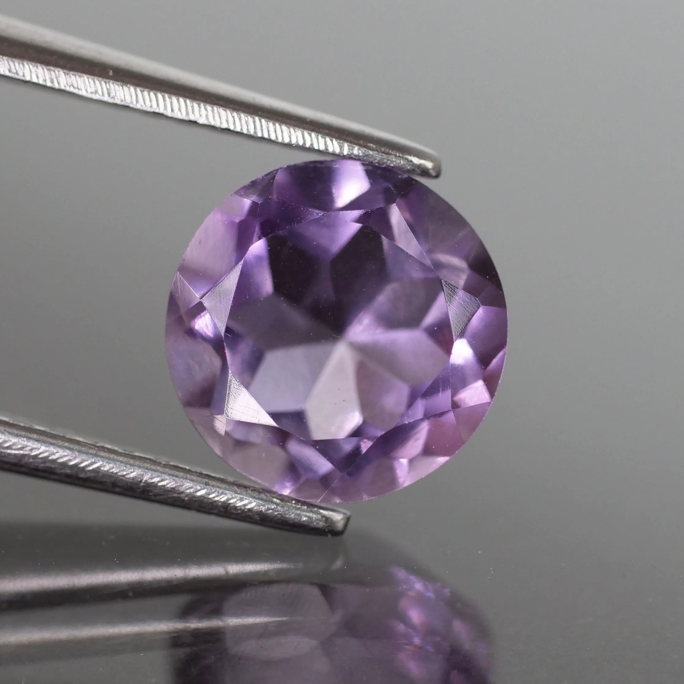 Amethyst | round cut, lavender 6mm, 0.8 ct, VVS clarity, Brasil