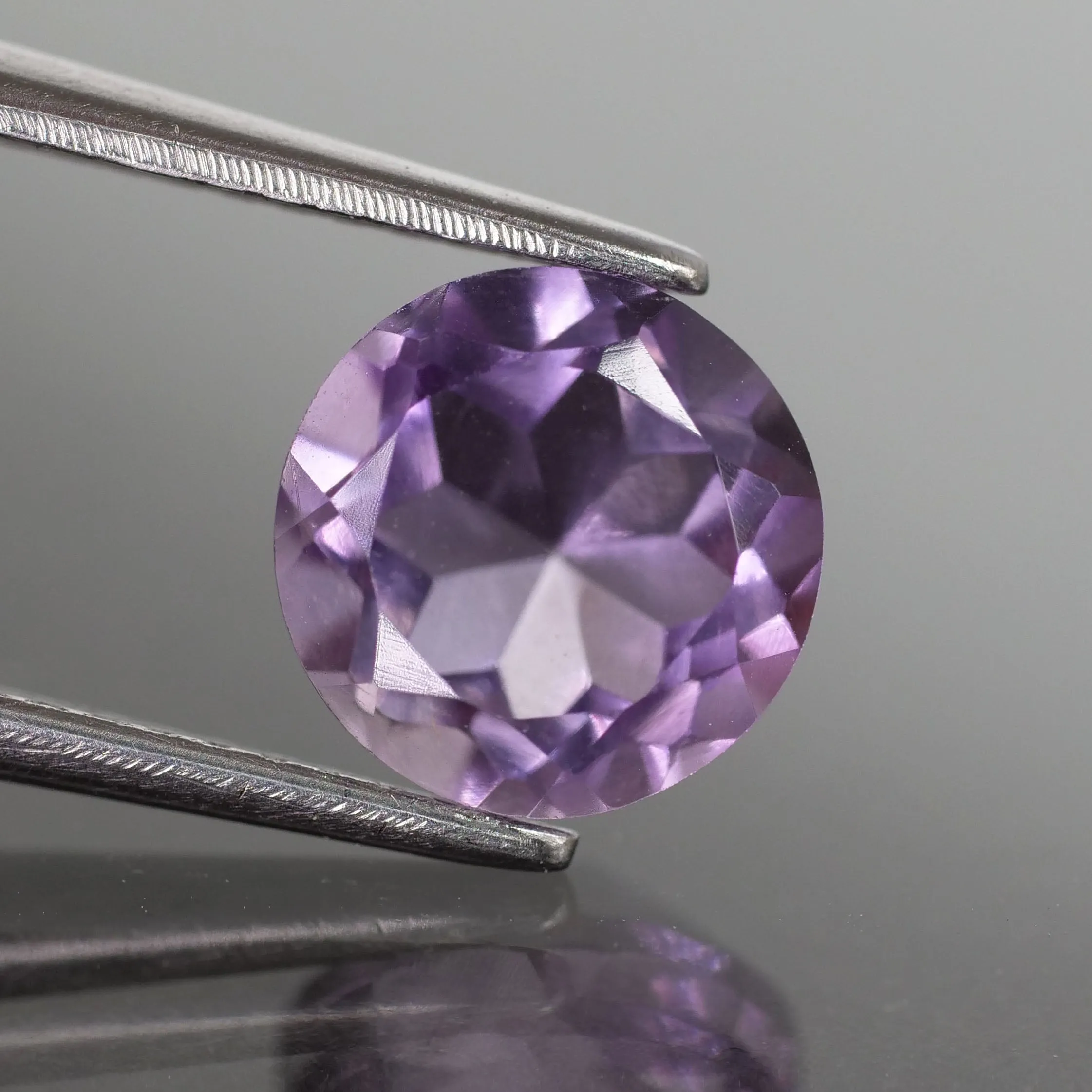 Amethyst | round cut, lavender 6mm, 0.8 ct, VVS clarity, Brasil