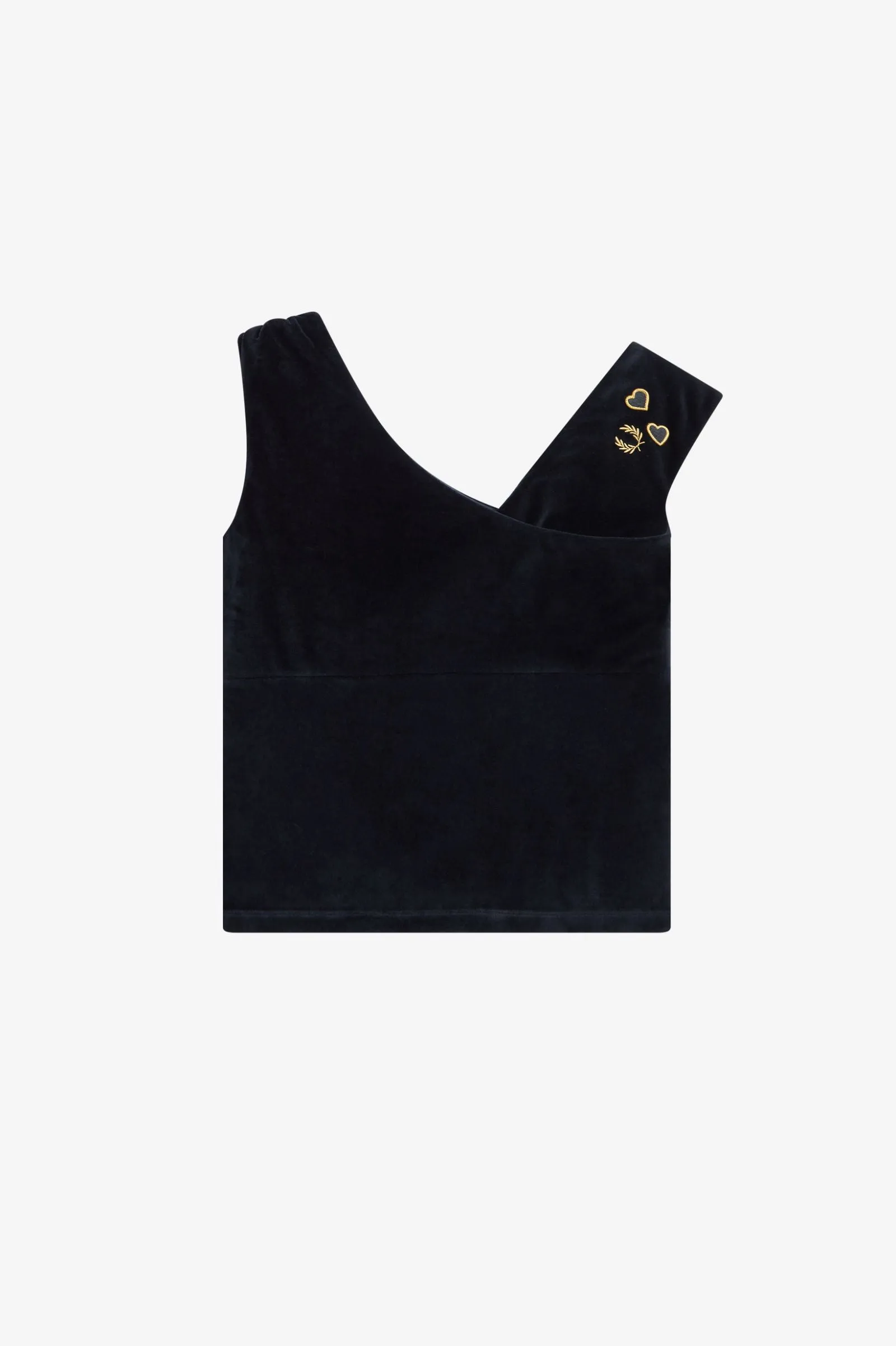 Amy Winehouse Black Velvet Off-The-Shoulder Knitted Top