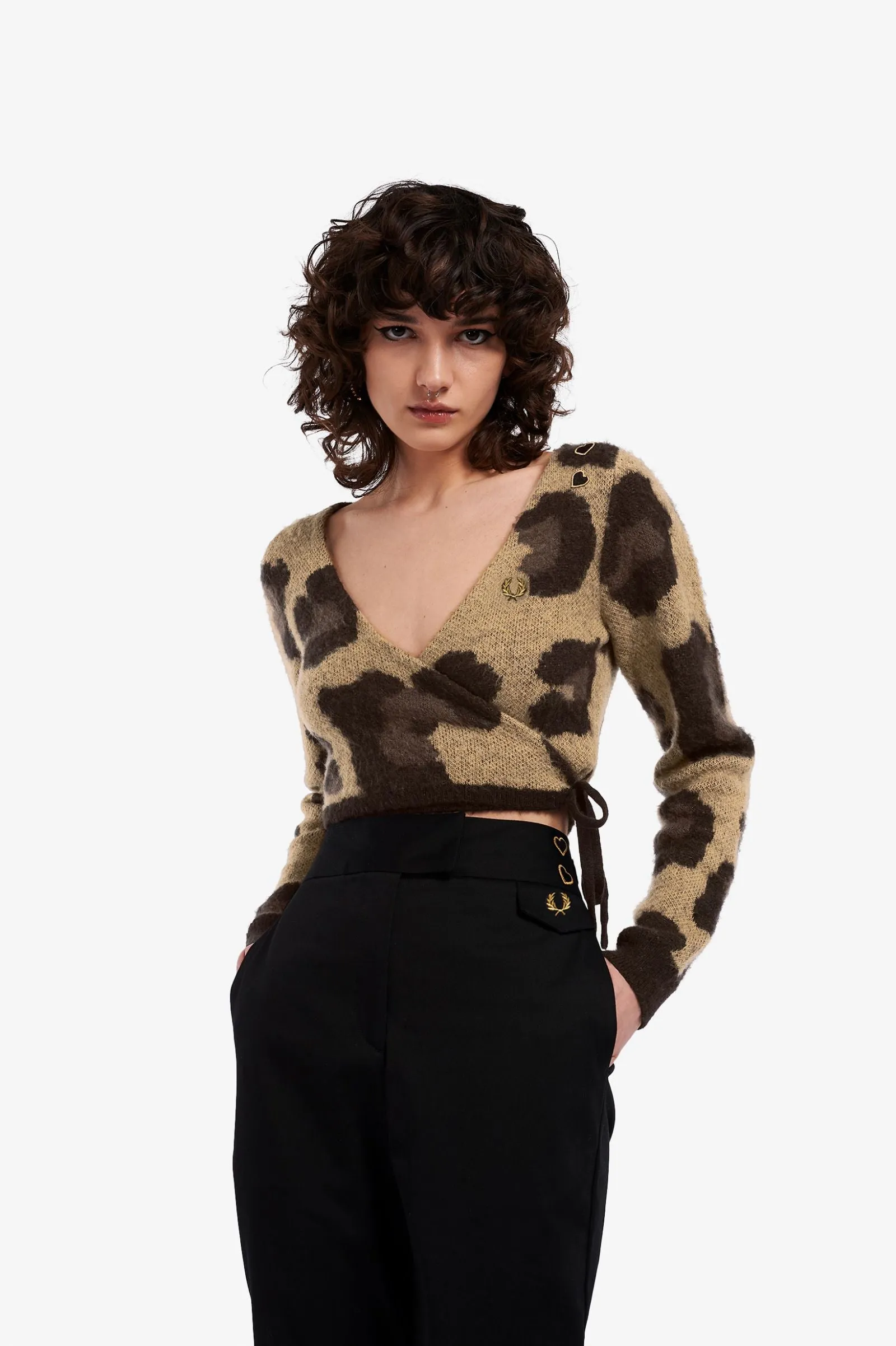 Amy Winehouse Leopard Wrap Cardigan