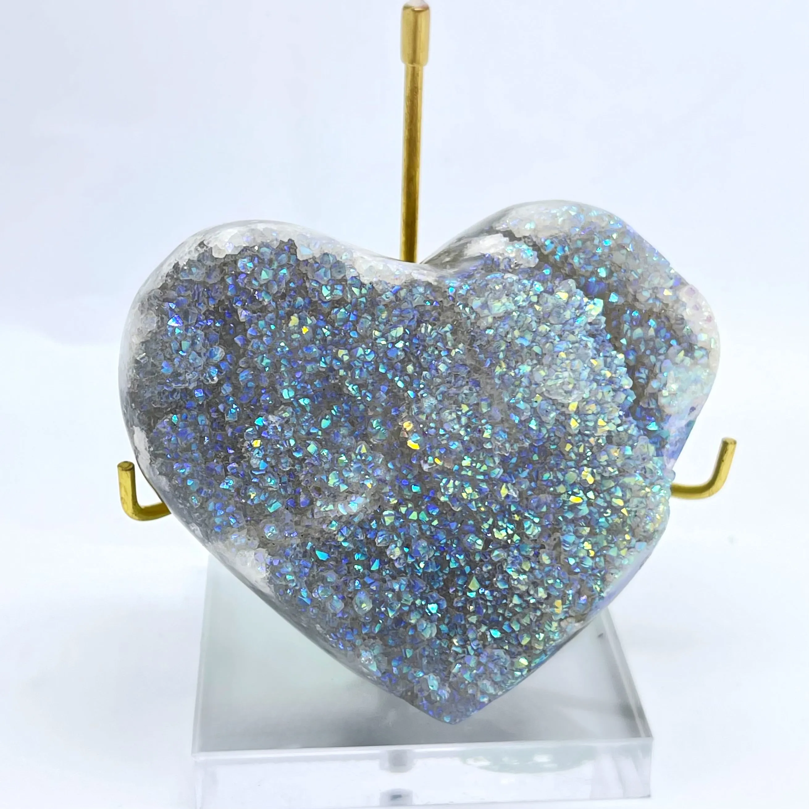 Angel Aura Amethyst Heart (Display Stand Included)