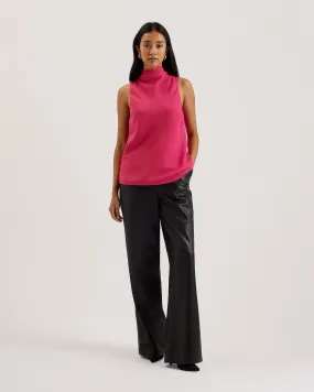 Anini Cowl Neck Sleeveless Top Fuchsia