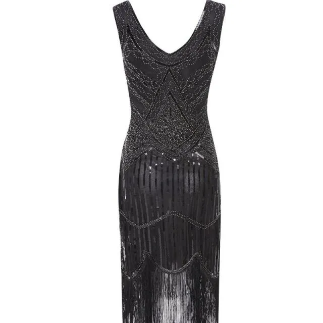 Années 20 Robe Du Soir Art Déco Gatsby