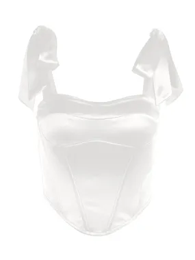 Années 80 Bustier Bretelles Satin Rétro