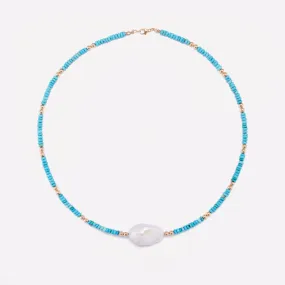 AQUA EVA TURQUOISE NECKLACE 4MM