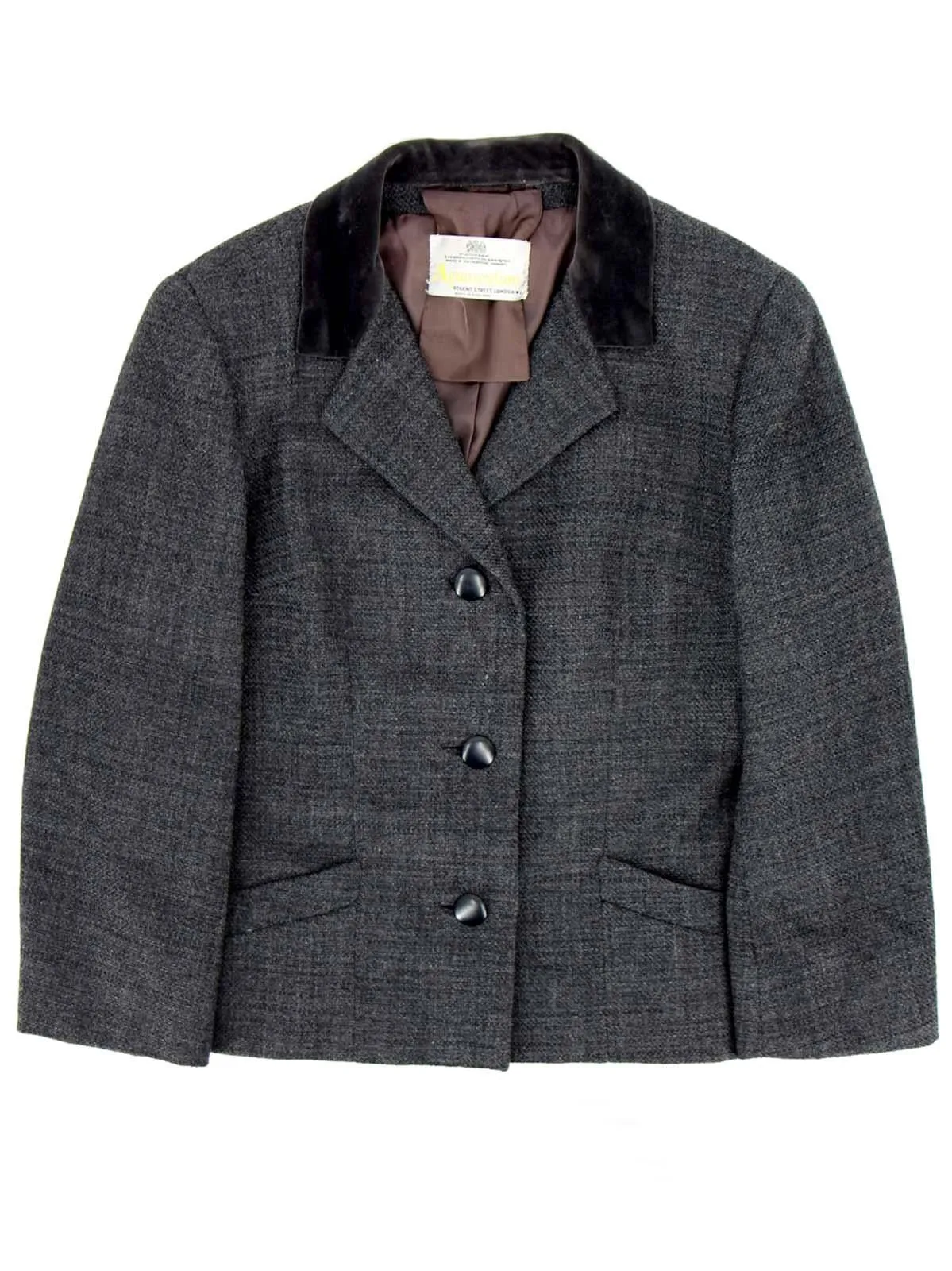 Aquascutum Grey Wool 1950s Vintage Jacket