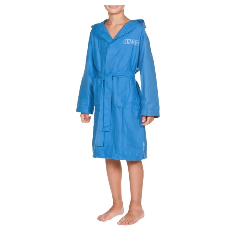 Arena Zeals microfibre bathrobe for boys 000925721 light blue white