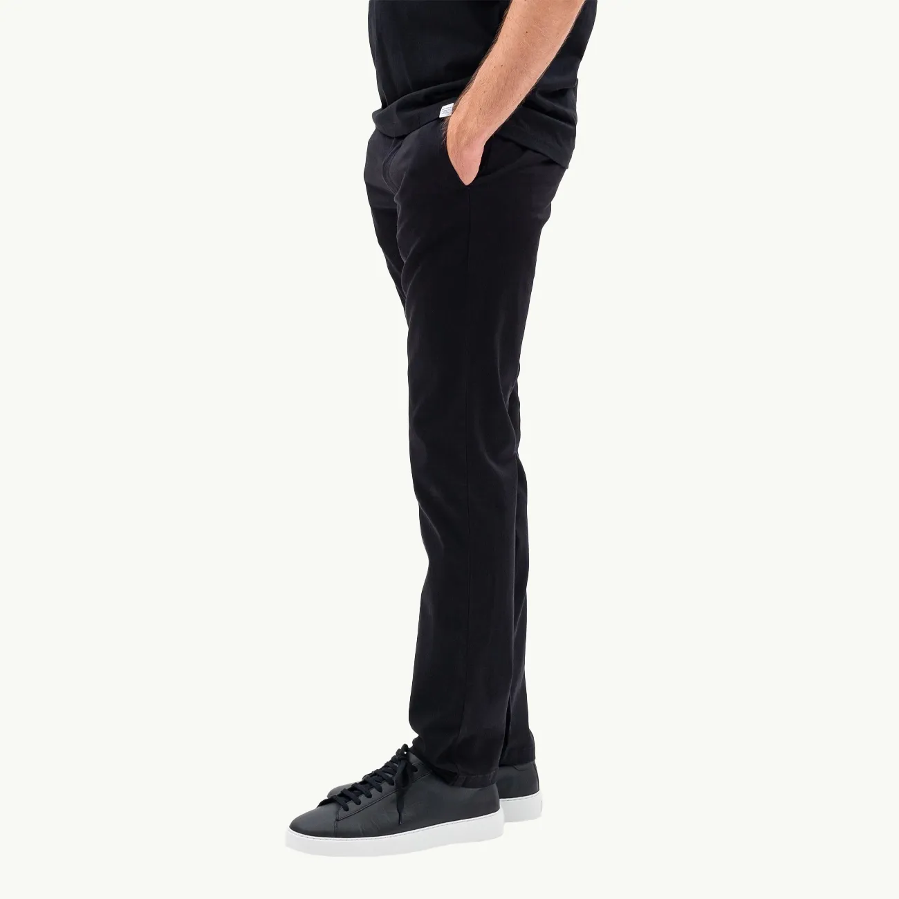 Aros Slim Light Stretch Organic Cotton - Black