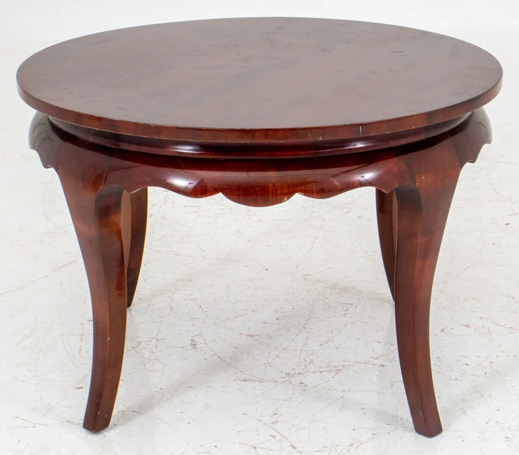 Art Deco Round Mahogany Low Table