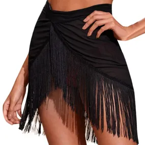 Ashore Shop Latin Dance Skirt Female Adult Latin Samba Rumba Tap Dancing Tassel Skirts