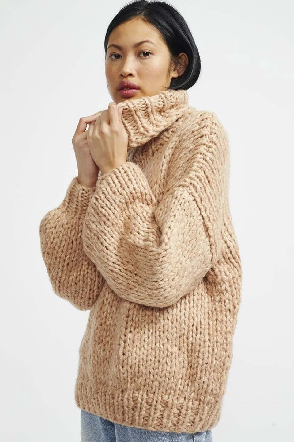 Aspen Chunky Knit Oversized Caramel Jumper