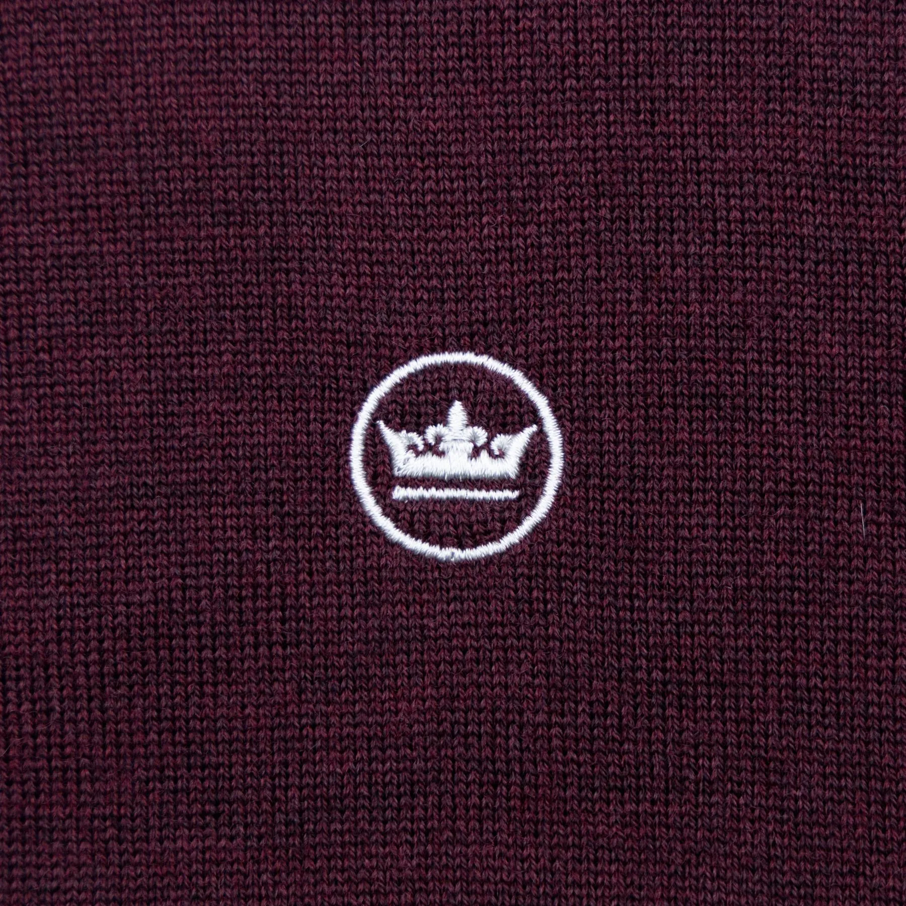 Autumn Crest Quarter Zip Merino Knit Mid Layer Cranberry - AW23