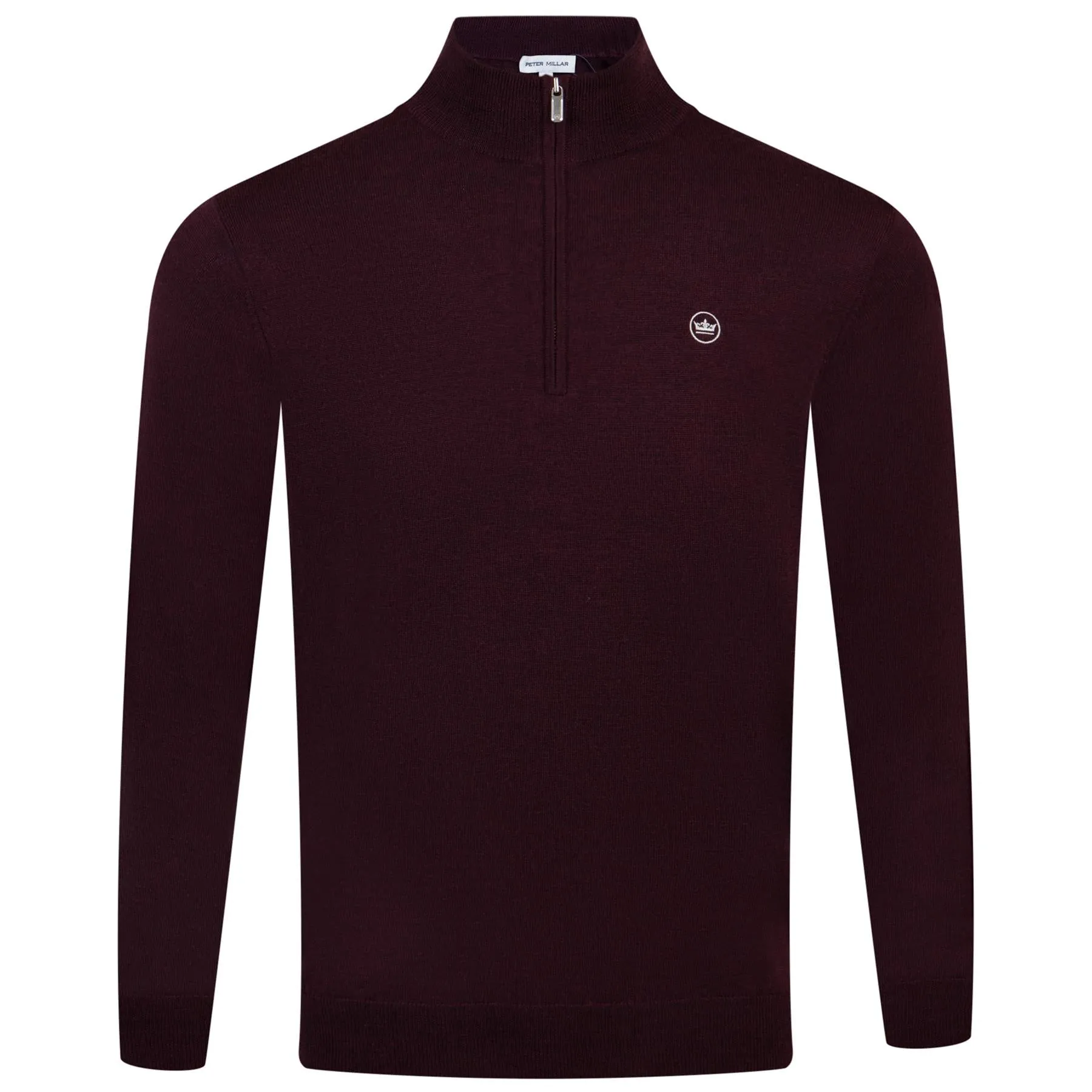 Autumn Crest Quarter Zip Merino Knit Mid Layer Cranberry - AW23