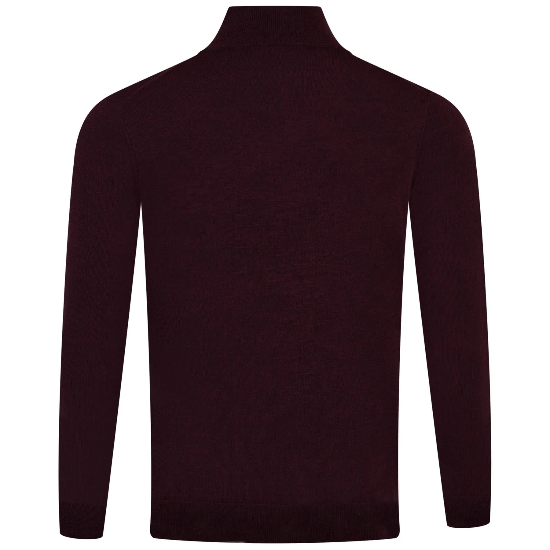 Autumn Crest Quarter Zip Merino Knit Mid Layer Cranberry - AW23