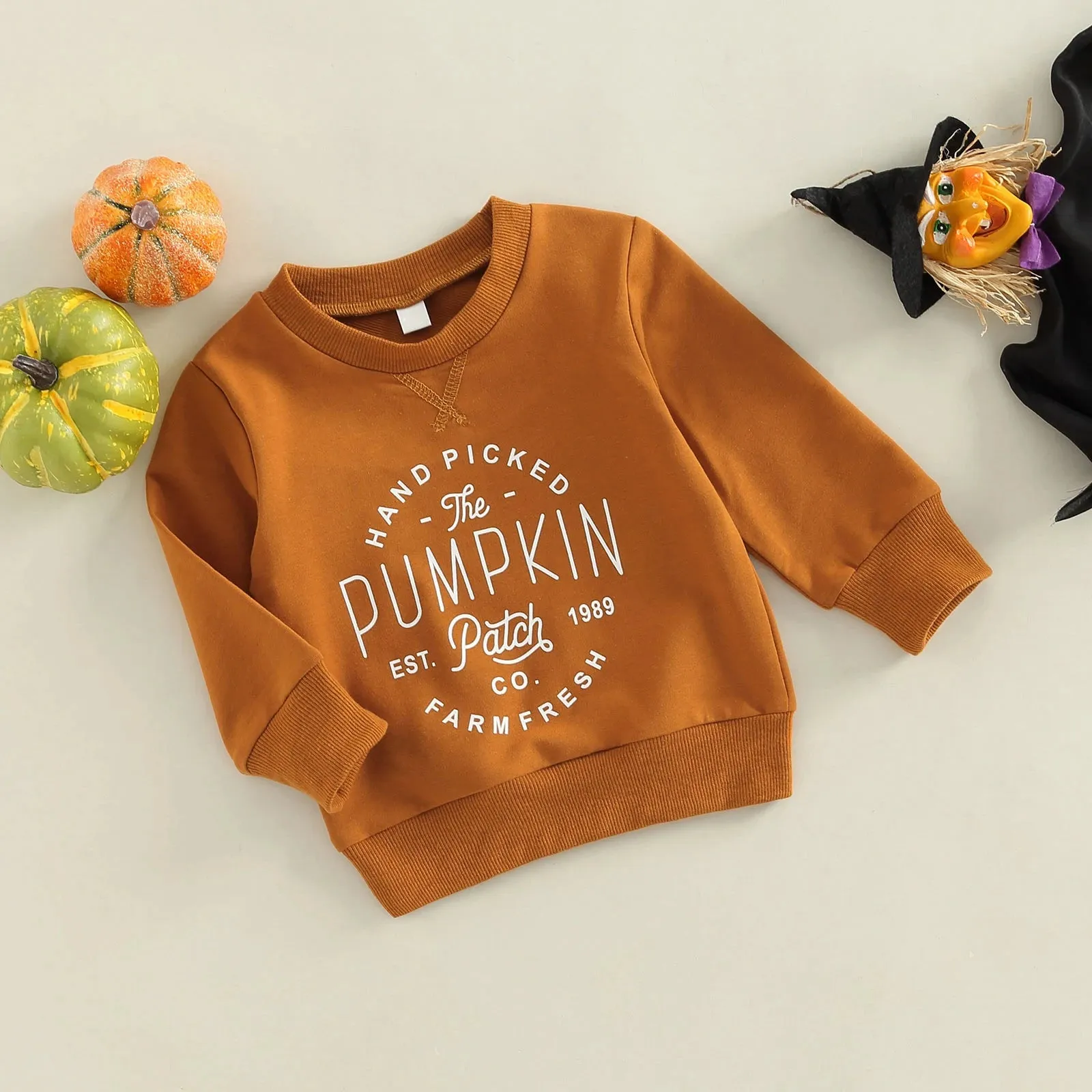 Autumn Pumpkin Patch Sweatshirt Fall Little Kids (to 5/6)