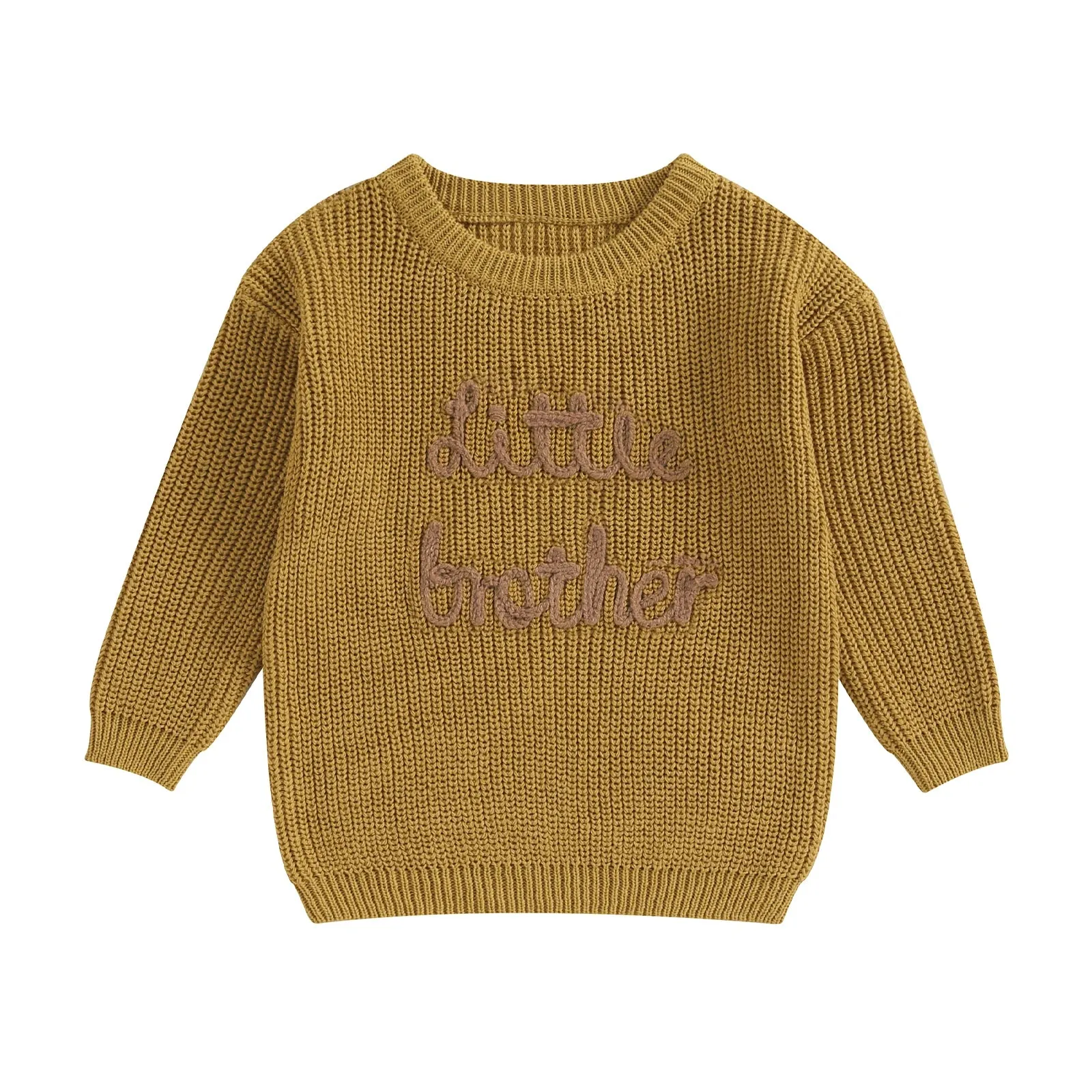 Baby Boys Deluxe Sweater - Gold - LITTLE BROTHER - Autumn