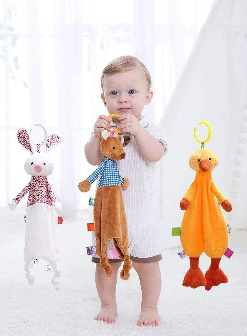 Baby Comforter Toys Plush Bunny Doudou Bebe Sleeping Towel Montessori Baby Rattles Stuffed Animals Appease Baby Toys 0 12 Months