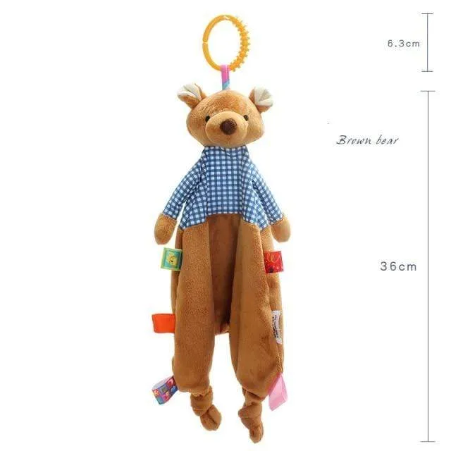 Baby Comforter Toys Plush Bunny Doudou Bebe Sleeping Towel Montessori Baby Rattles Stuffed Animals Appease Baby Toys 0 12 Months