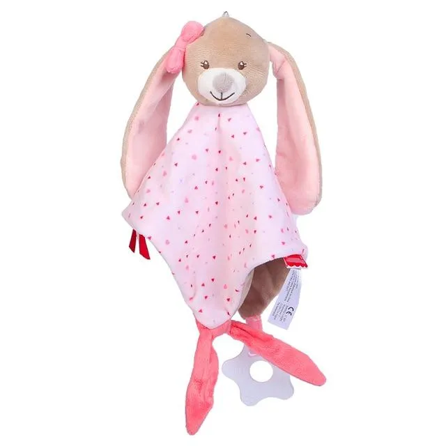 Baby Comforter Toys Plush Bunny Doudou Bebe Sleeping Towel Montessori Baby Rattles Stuffed Animals Appease Baby Toys 0 12 Months