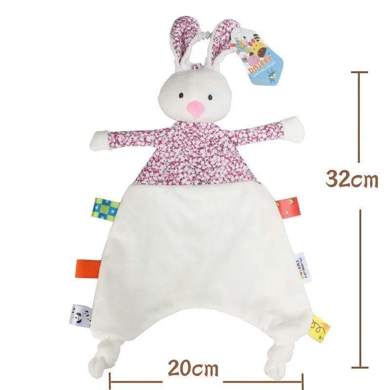 Baby Comforter Toys Plush Bunny Doudou Bebe Sleeping Towel Montessori Baby Rattles Stuffed Animals Appease Baby Toys 0 12 Months