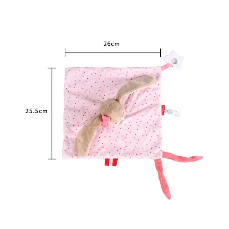 Baby Comforter Toys Plush Bunny Doudou Bebe Sleeping Towel Montessori Baby Rattles Stuffed Animals Appease Baby Toys 0 12 Months