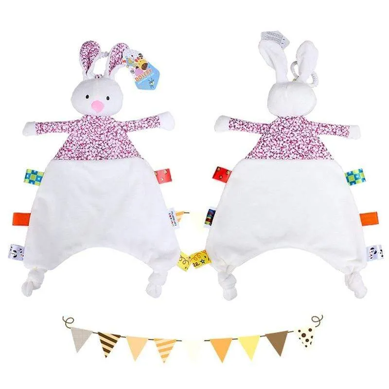 Baby Comforter Toys Plush Bunny Doudou Bebe Sleeping Towel Montessori Baby Rattles Stuffed Animals Appease Baby Toys 0 12 Months