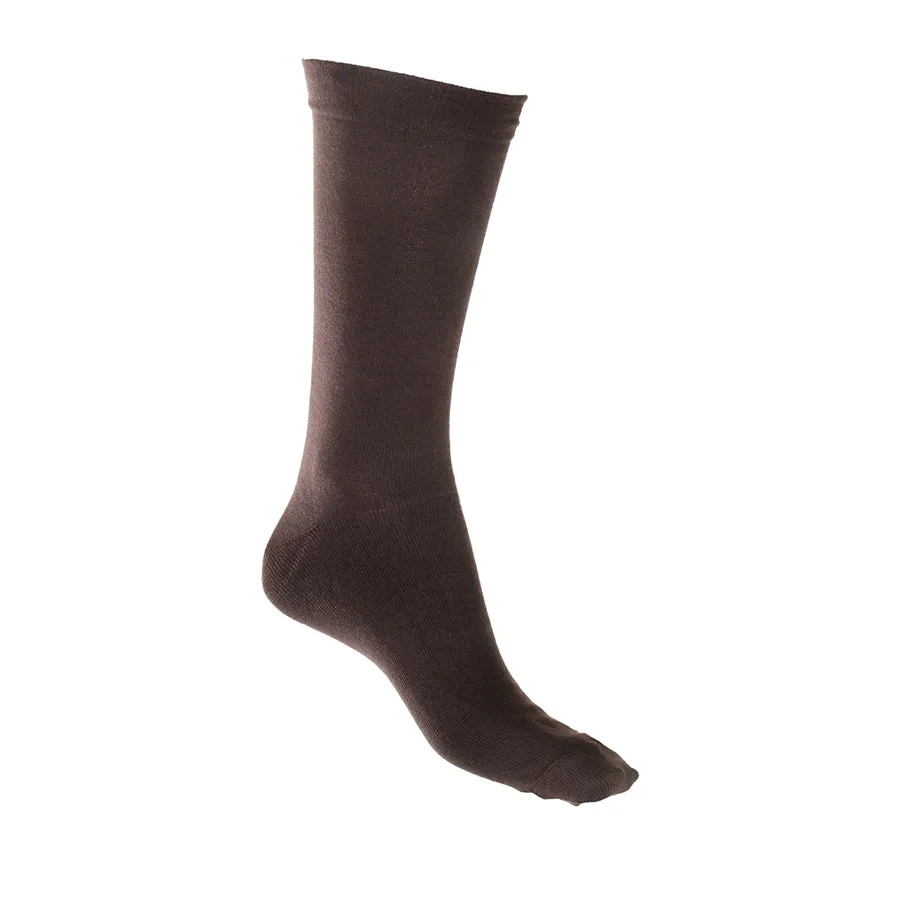 BAMBOO LOOSE TOP SOCKS - CHOCOLATE