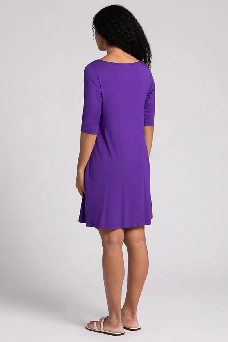 Bamboo Nu Trapeze Dress | Violet