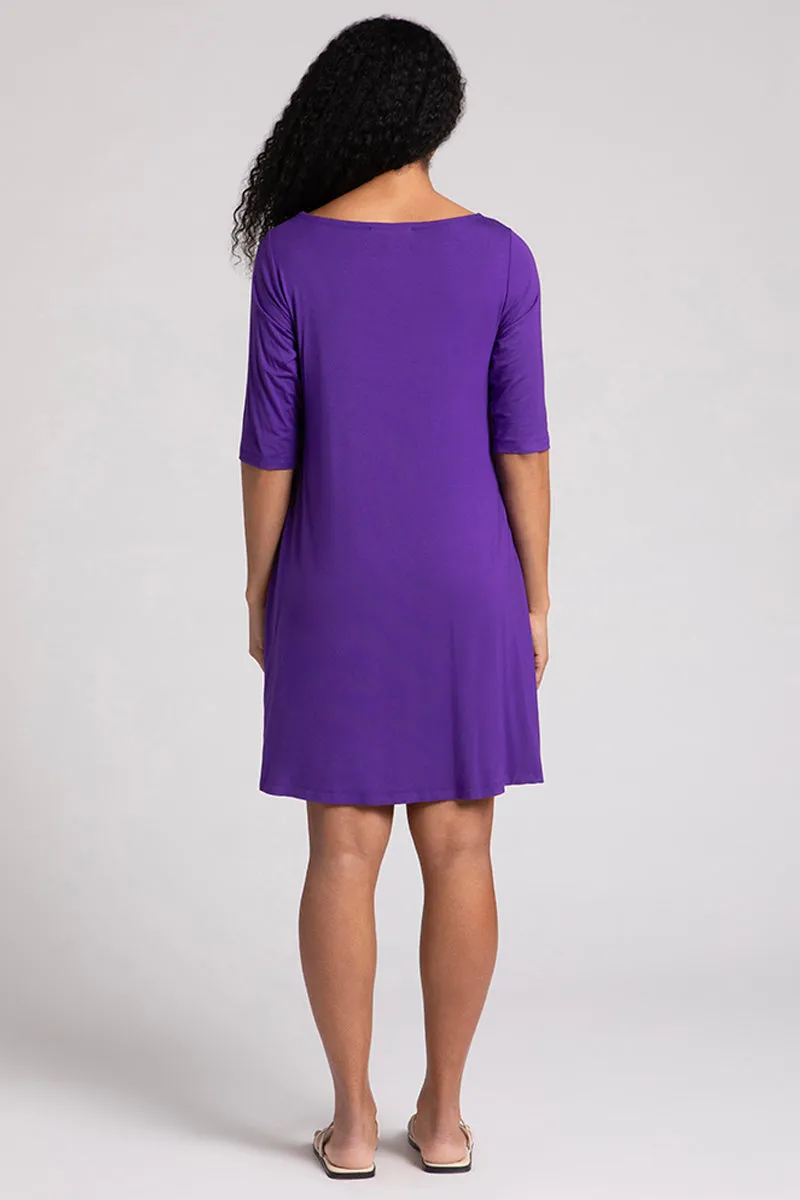 Bamboo Nu Trapeze Dress | Violet