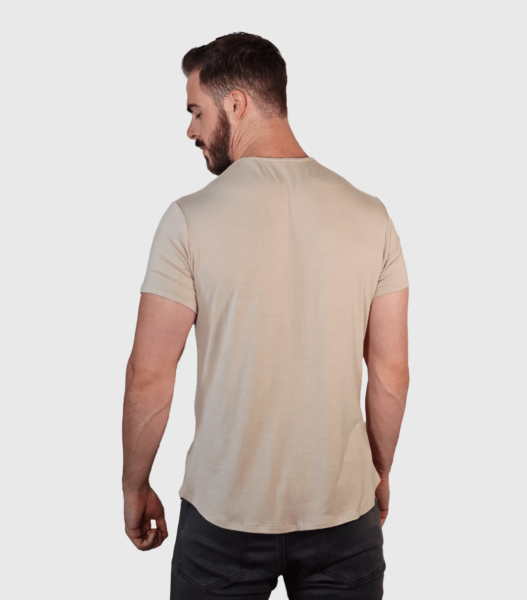 Bamboo Swift Curve-Hem T-Shirt - Heather Grey