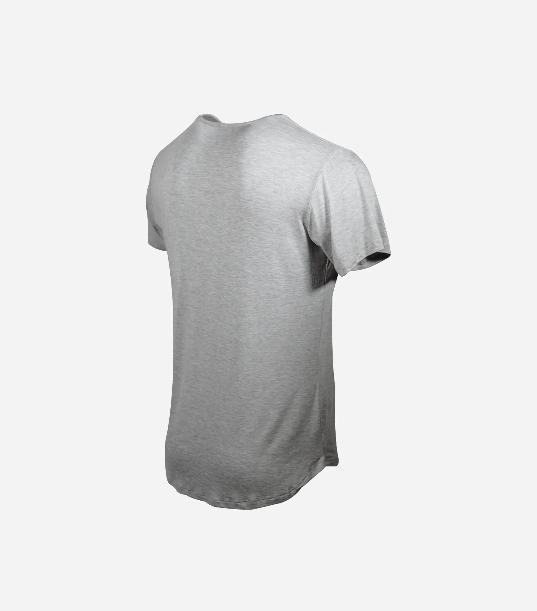 Bamboo Swift Curve-Hem T-Shirt - Heather Grey