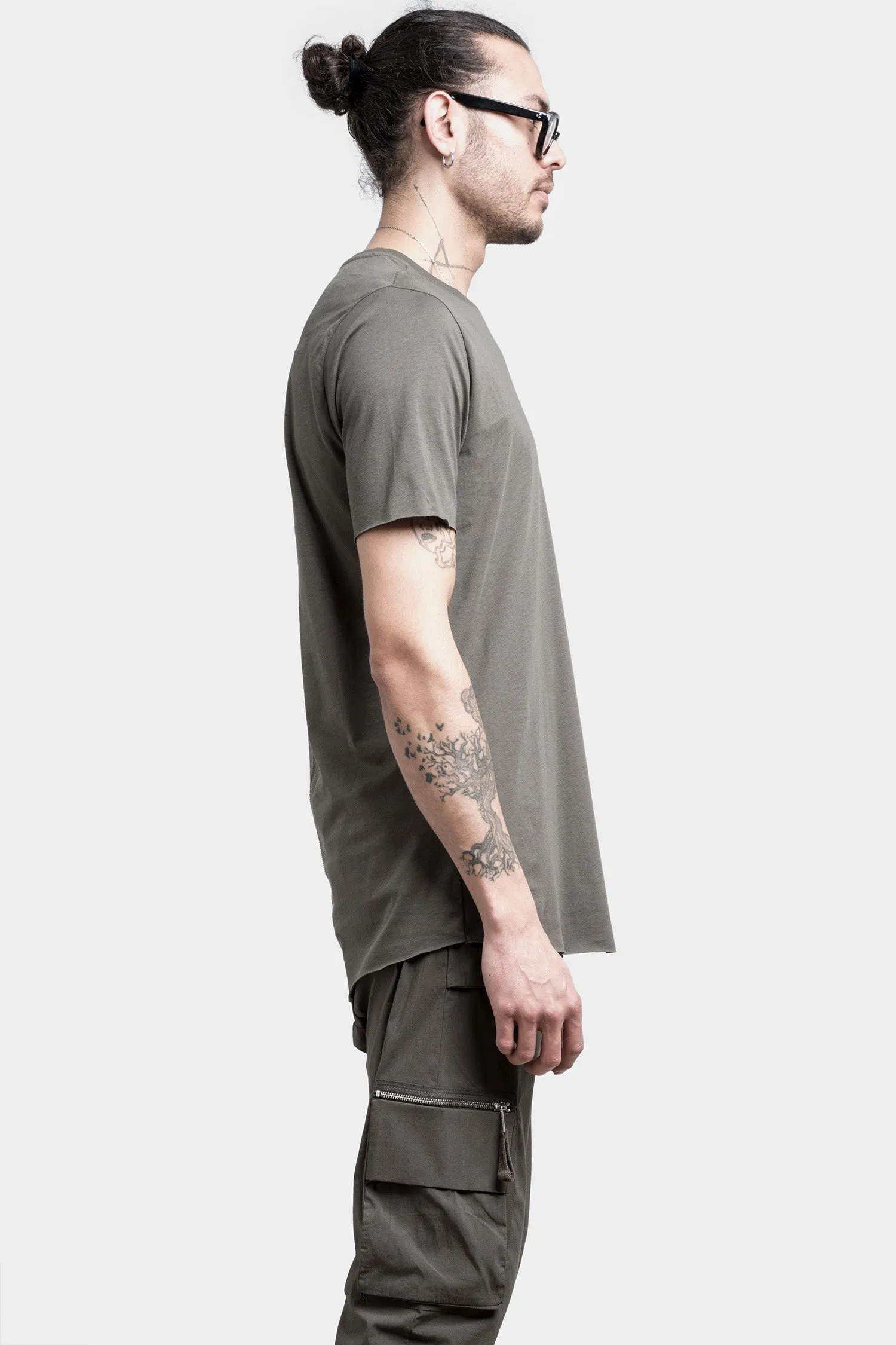 Basic cotton tee, Ivy green