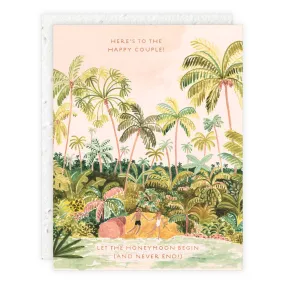 Beach Lovers Wedding Card