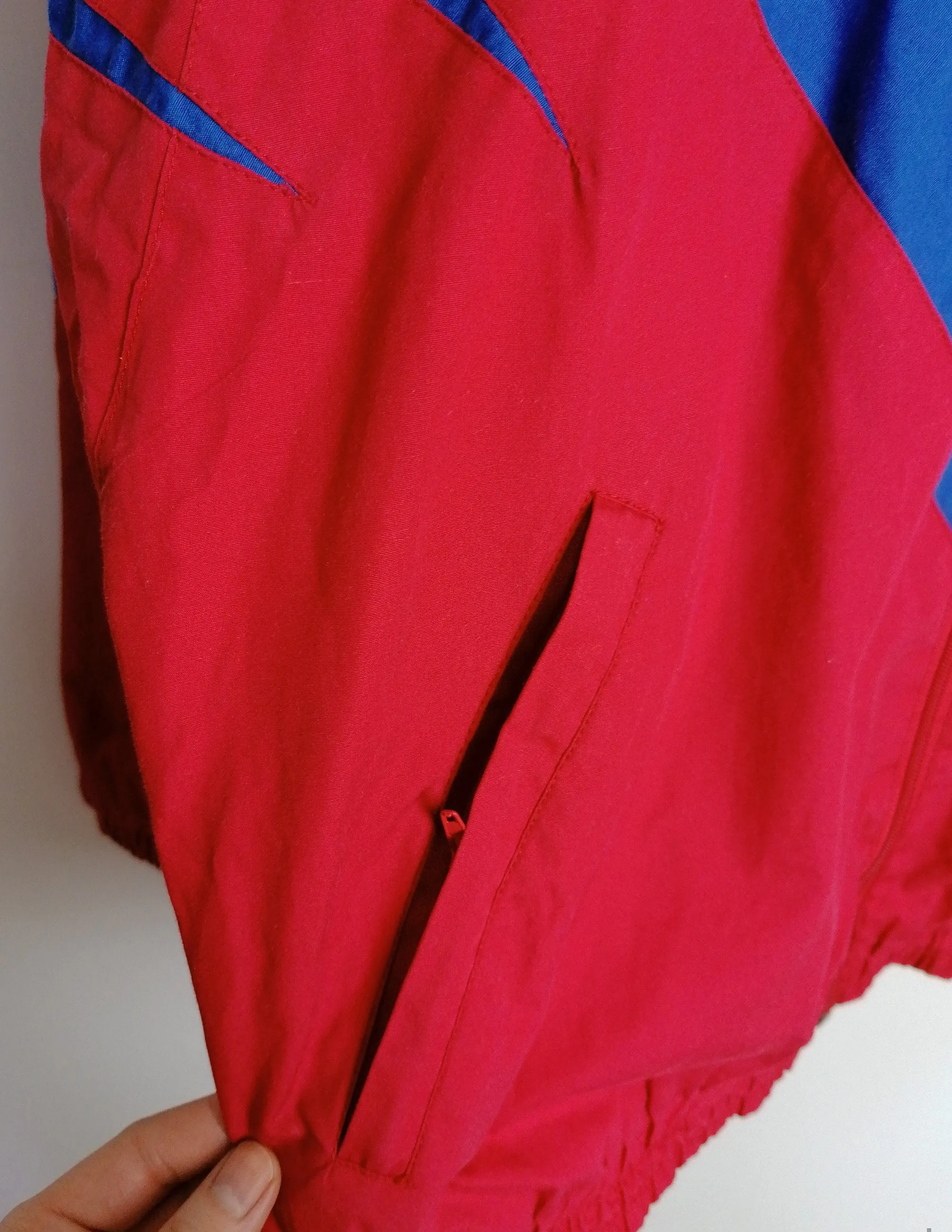 BERRI 90's Unisex Track Jacket Red and Blue - size S