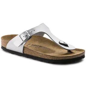 Birkenstock Women's Gizeh Birk-Flor (Silver - Regular fit)