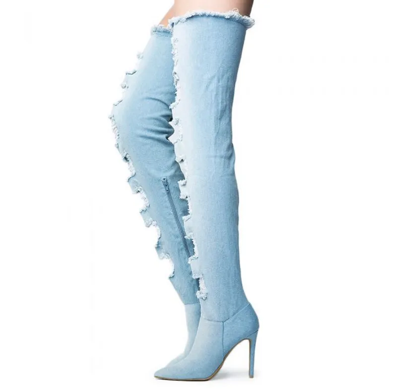 BISHOP BLUE DENIM BOOTS