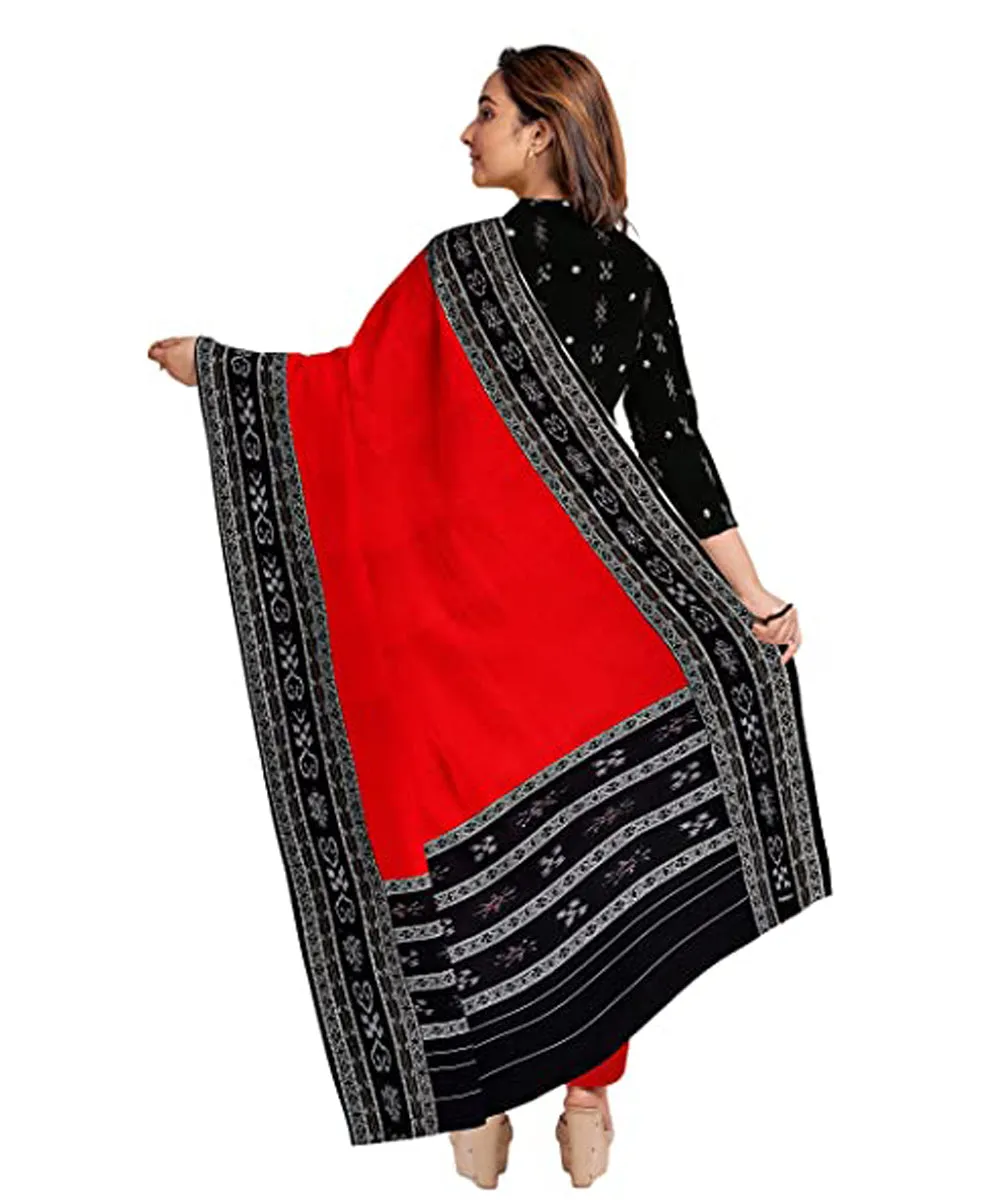 Black handwoven nuapatna cotton dress material