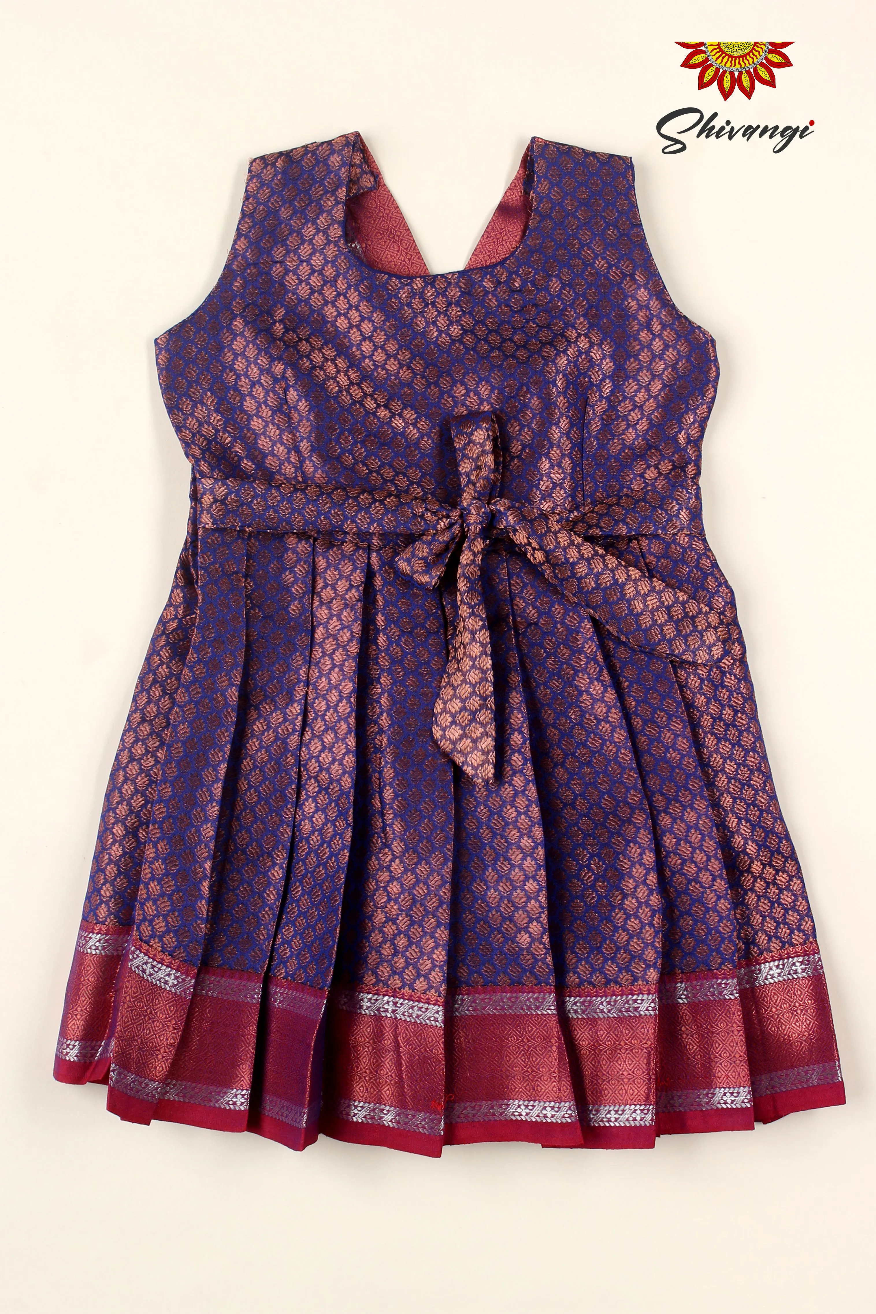 Blue Bali Silk Baby Frock For Girls !!!