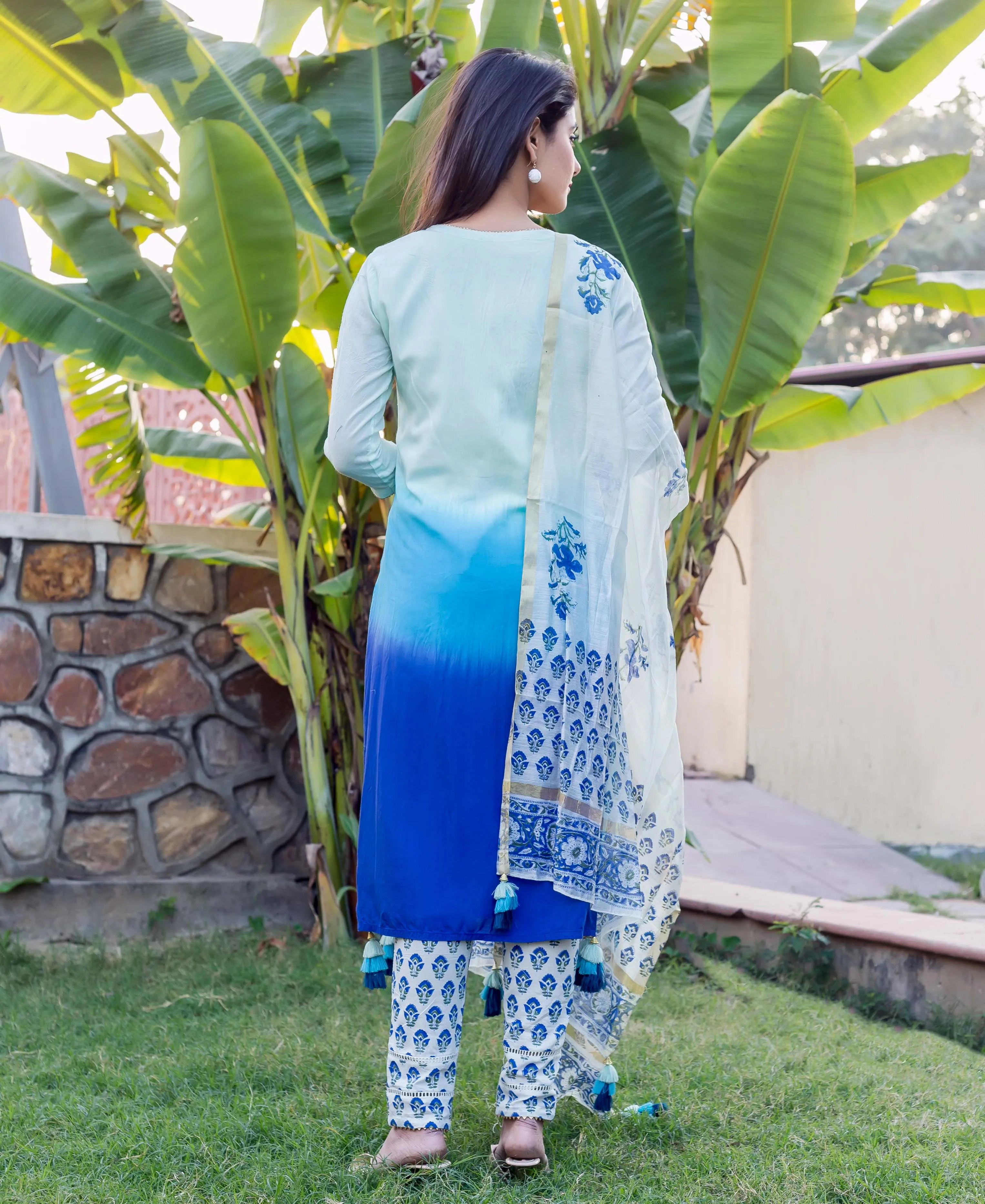 Blue Ombre Kurta