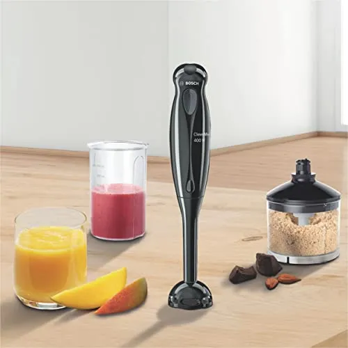 Bosch Hand Blender MS1BG1020I 400 W with Beaker and Chopper (Black)