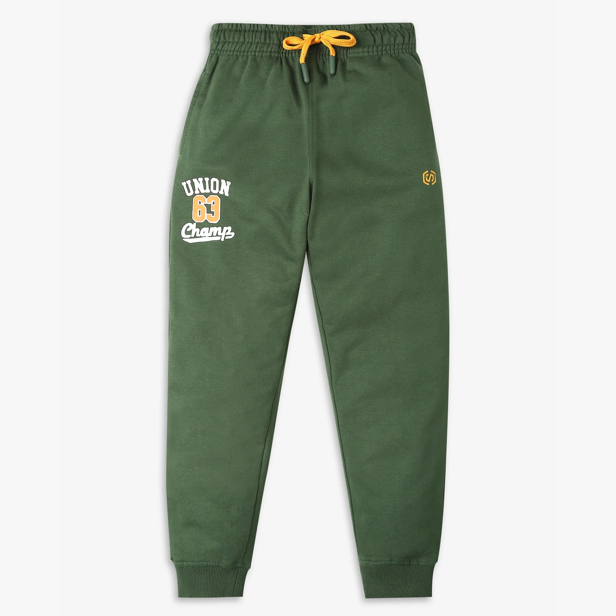 Boy's Regular Fit Solid Mid Rise Trackpants