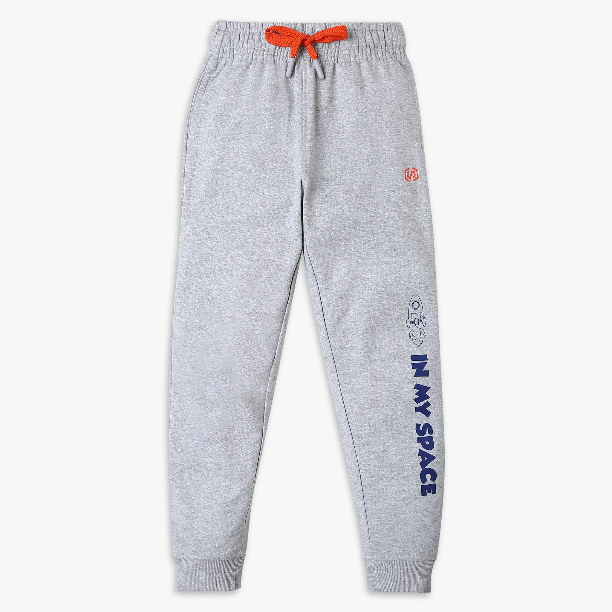 Boy's Regular Fit Solid Mid Rise Trackpants