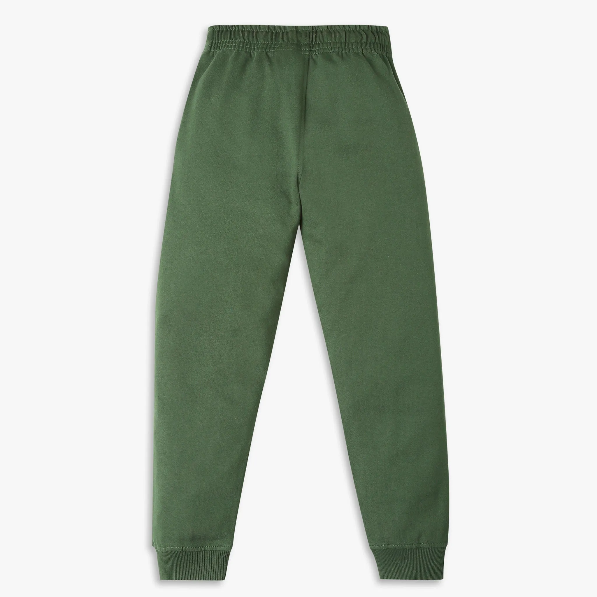 Boy's Regular Fit Solid Mid Rise Trackpants