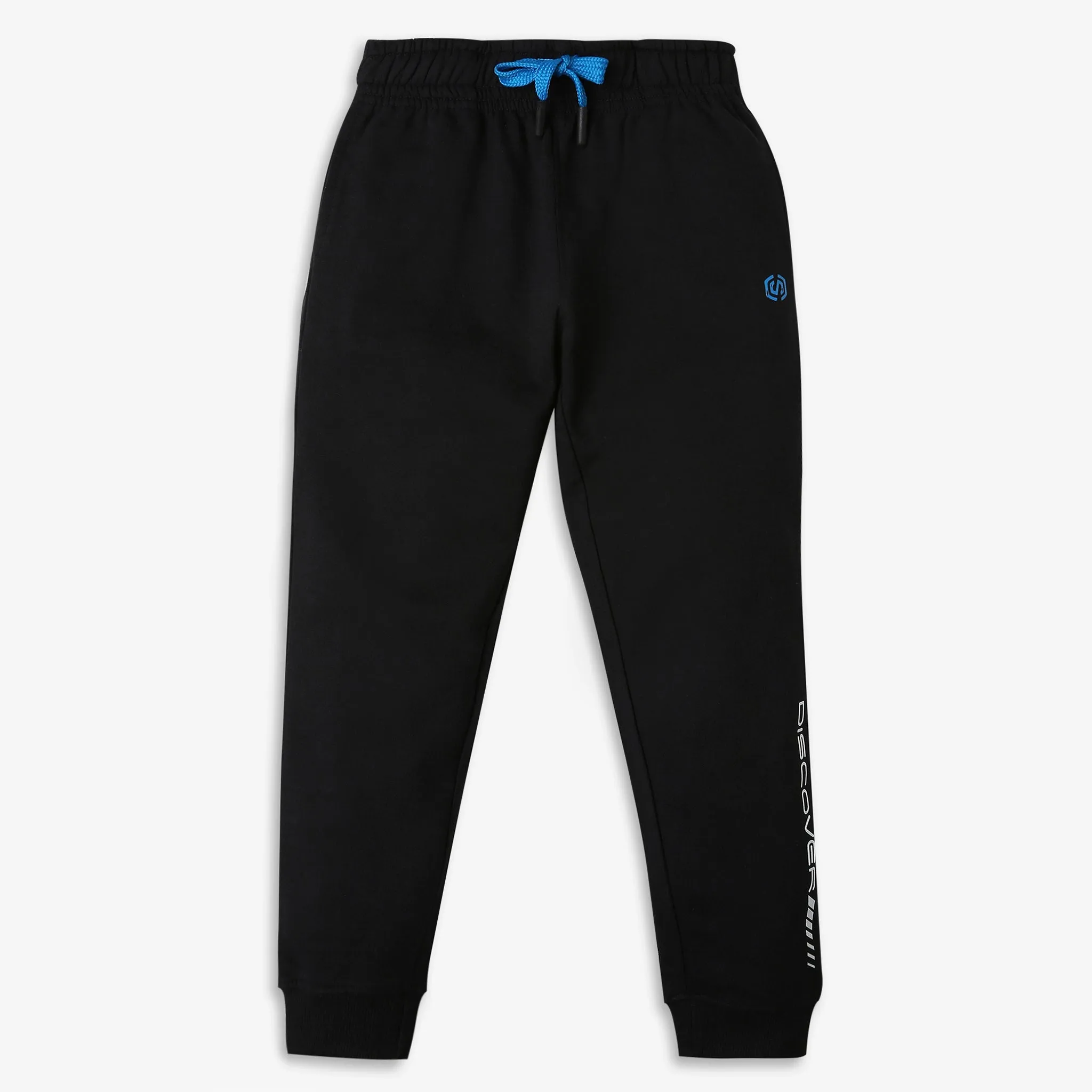 Boy's Regular Fit Solid Mid Rise Trackpants