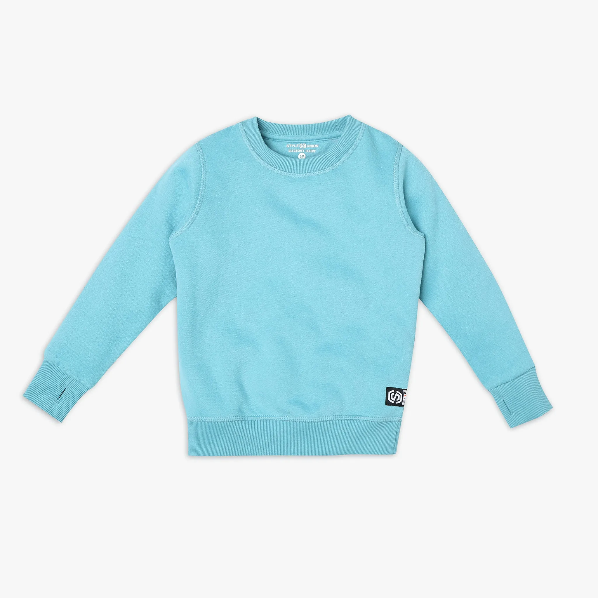 Boy's Regular Fit Solid Sweat Tees