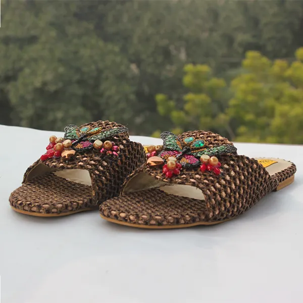 Brown Fancy Slippers for women