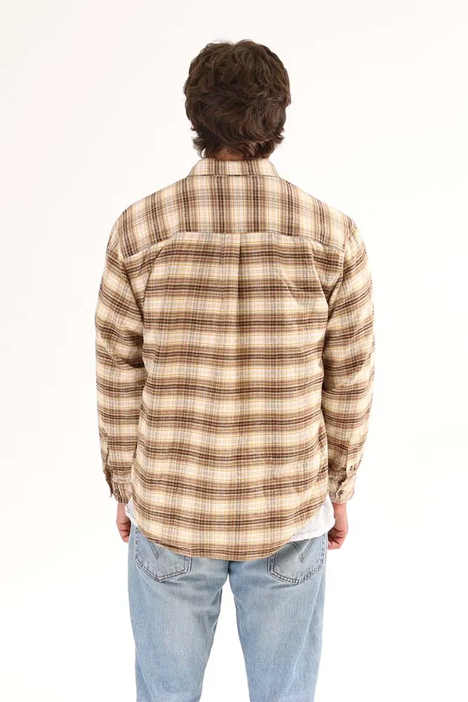 Brushed Flannel Checked Shirt M